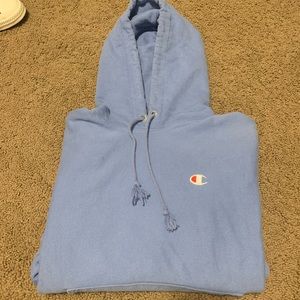 Champion light blue hoodie